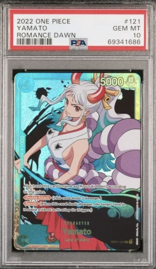 YAMATO SEC OP01-121 ONE PIECE ROMANCE DAWN PSA 10 MINT